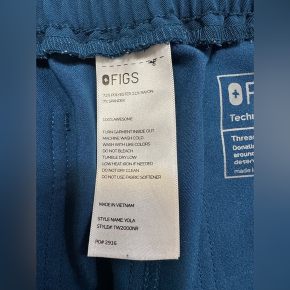 Figs Yola Wide Leg Scrub Pants Womens Size XXL Deep Reef Color Nurse Dental - Picture 6 of 11